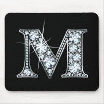 "M" Diamond Bling Mousepad
