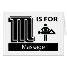 M est pour le massage cartes de vœux