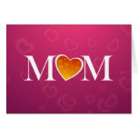 M heart M, Pink/Orange Mom Gift Greeting Cards