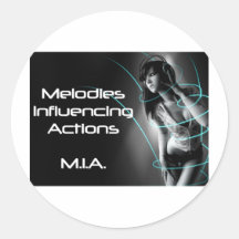 M.I.A. - Music Influencing Actions Tour Wear Round Stickers