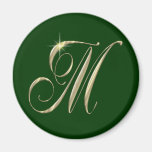 M Initial Monogram Magnet