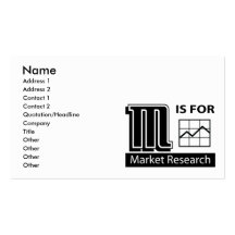 M Is For Market Research Business Card Template