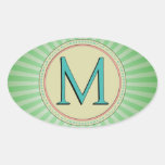 M MONOGRAM LETTER STICKERS