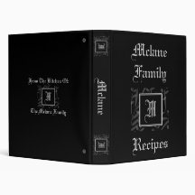 M Monogram Recipe Book Vinyl Binder