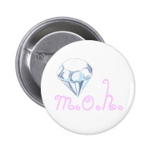 M.O.H Diamond Pink Lettering Pin