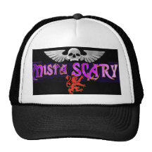 M.S. Purple Logo Winged Skull Baseball Hat