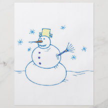 M. Snowman Flyer Prospectus Personnalisés
