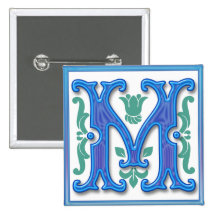 M - Vintage Letter M Pins