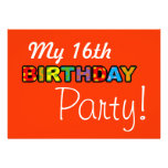 Ma 16ème fête d'anniversaire faire-parts