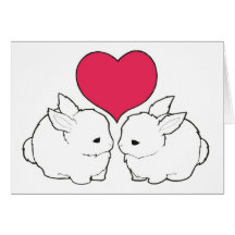 Ma carte douce de vengeance d'amour de lapin