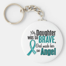 Ma fille est un Cancer ovarien de l'ange 1 Porte-clé