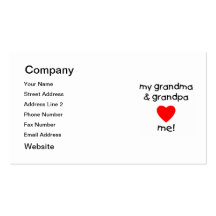 ma grand-maman et grand-papa m'aiment cartes de visite personnelles