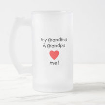 ma grand-maman et grand-papa m'aiment mug à café