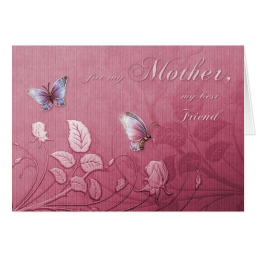 Ma mère et meilleur ami cartes de vœux