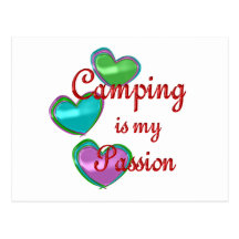 Ma passion de camping cartes postales