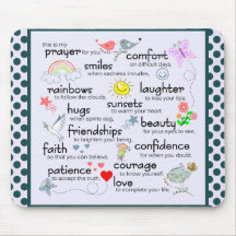Ma prière pour vous tapis de souris