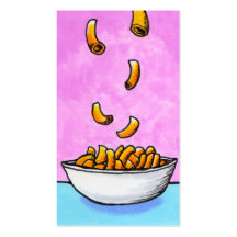 Mac and cheese fun colourful original tiny art business card template