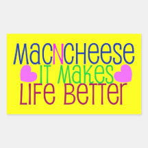Mac & Cheese Life Rectangular Sticker