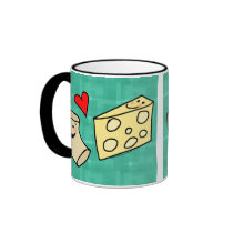 Mac Loves Cheese, Funny Cute Macaroni + Cheese Mug