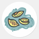 mac shells  n cheese round sticker