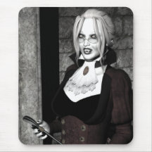 Macabre Mistress Gothic Vampire Art Mousepad