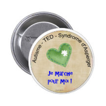 Macaron2 Je marche pour moi Pinback Buttons