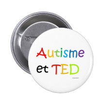 Macaron Autisme TED arc-en-ciel Buttons