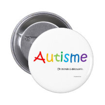 Macaron Autisme un monde à découvrir rond Pinback Button