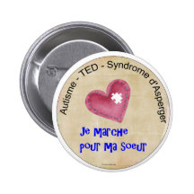 Macaron Je marche pour ma soeur Pin's