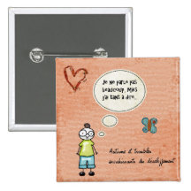 Macaron Je ne parle pas beaucoup Pinback Buttons