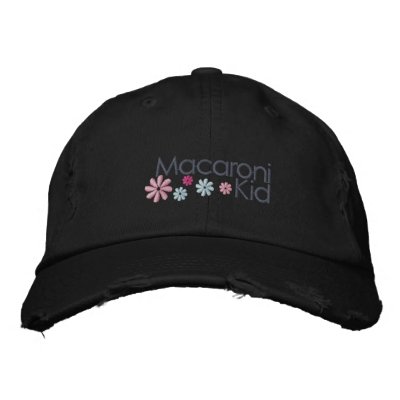 Macaroni Kid Distressed Cap Baseball Cap Macaroni Kid Distressed Cap Baseball Cap