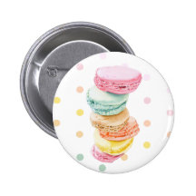 Macarons dots Button
