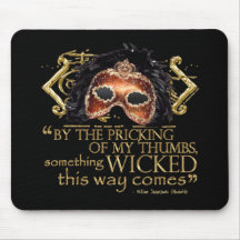 Macbeth "Something Wicked" Quote (Gold Version) Mouse Pads