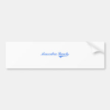 Maccabee Beach California Classic Design Bumper Stickers