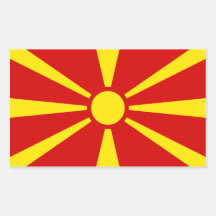 Macedonia/Macedonian Flag Rectangular Stickers