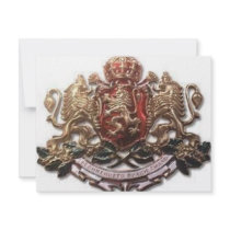 MACEDONIAN LION EMBLEM CUSTOM INVITATIONS