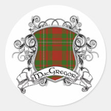 MacGregor Tartan Shield Stickers