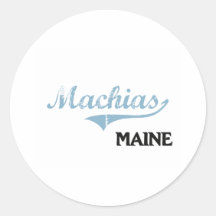 Machias Maine City Classic Stickers
