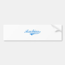 Machias Maine Classic Design Bumper Stickers