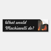 Machiavel 3 quarts avec Blackadder Autocollant Pour Voiture