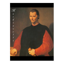 Machiavel 3 quarts avec Blackadder Cartes Postales