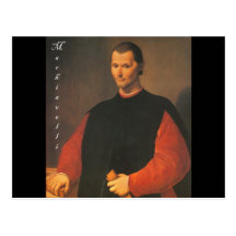 Machiavelli 3 quarters with Blackadder Postcard