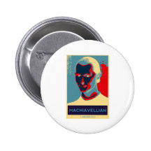 Machiavellian (Obama-style Machiavelli Poster) Pinback Button