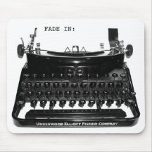 Machine à écrire Mousepad d'auteur de scénaristes Tapis De Souris