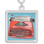 Machine à écrire rouge de Starfire Pendentifs