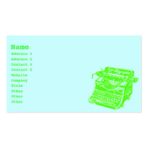 Machine à écrire vintage cartes de visite professionnelles