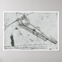 Machine de vol, Leonardo da Vinci, 1490 Posters