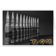 Machine gun bullets greeting card