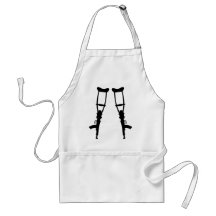 Machine Gun Crutches - End War Peace Aprons
