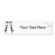 Machine Gun Crutches - End War Peace Bumper Stickers